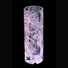"skink vase" - deep carved clear glass vase - 12"h x 4.5" dia.